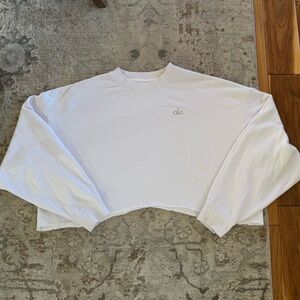ALO Yoga White Crop Top